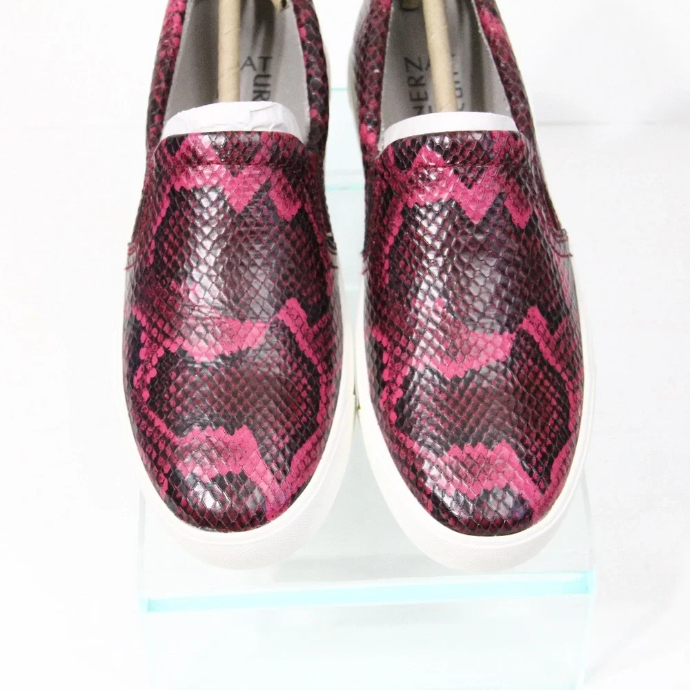 Naturalizer Platform Sneakers New Women Slip on Shoes sz 7 Leather Fashion